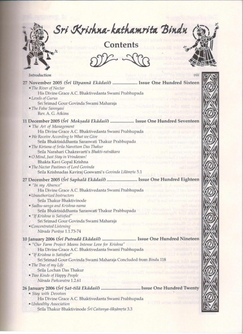 KK Bindu 6 — Contents page 1