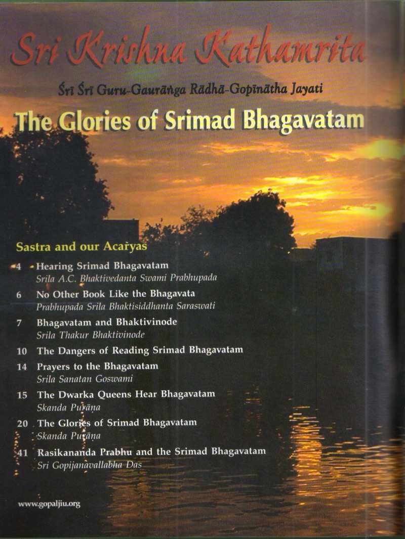 Krnsa Kathamrita vol 11 (Glories of Srimad Bhagavatam) — Contents page 1