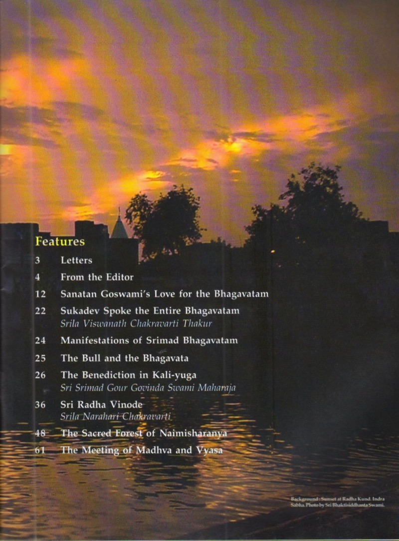 Krnsa Kathamrita vol 11 (Glories of Srimad Bhagavatam) — Contents page 2