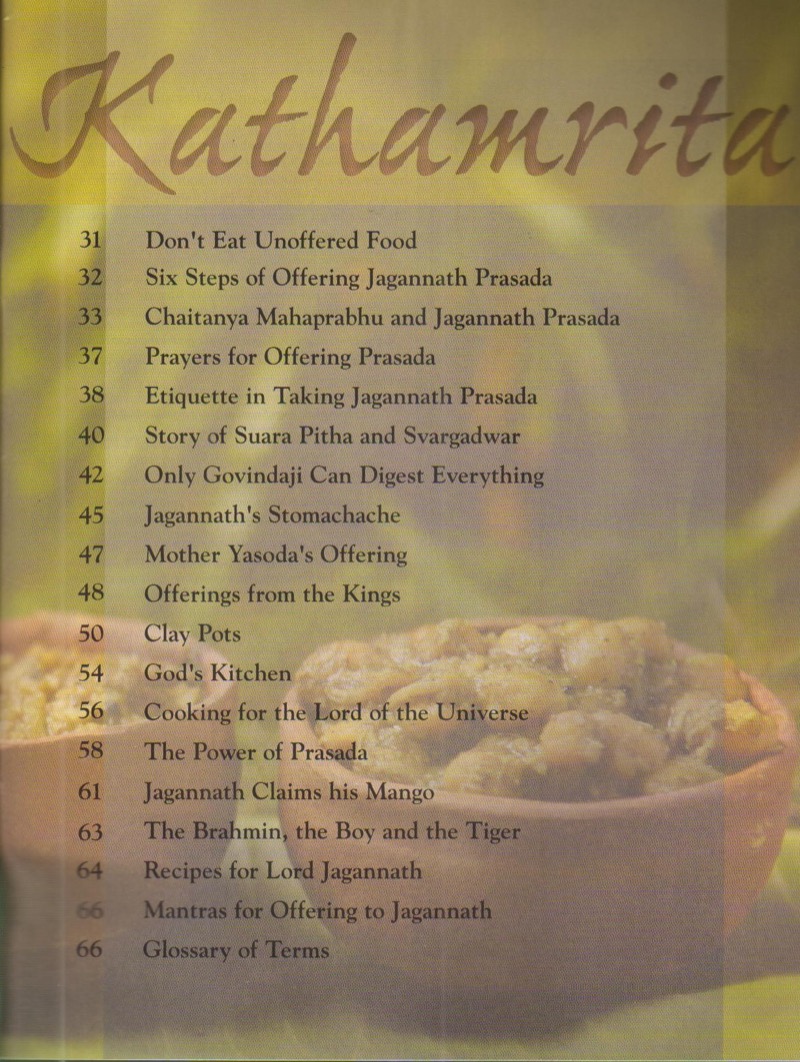 Krnsa Kathamrita vol 14 (Glories of Mahaprasad) — Contents page 2