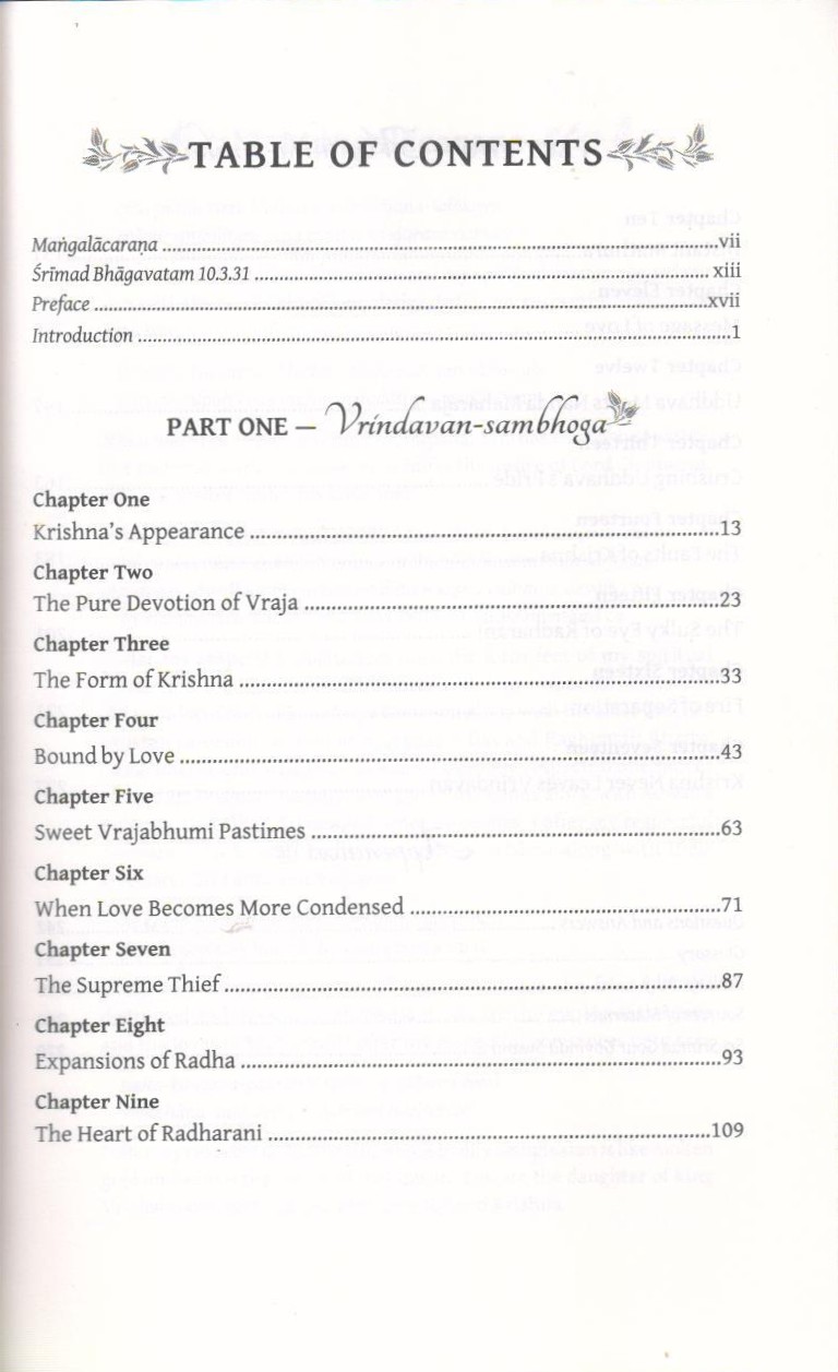 Mathura Meets Vrindavan — Contents page 1