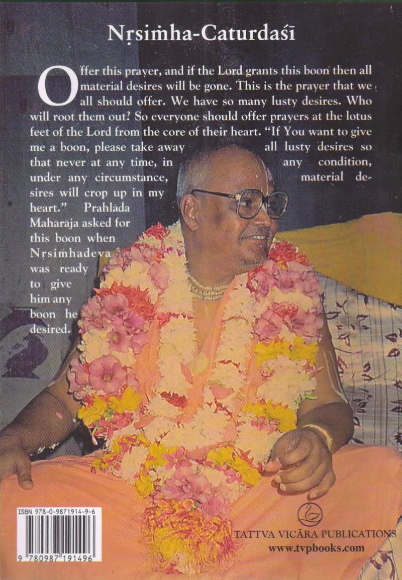 Nrisimha Chaturdasi — Back Cover