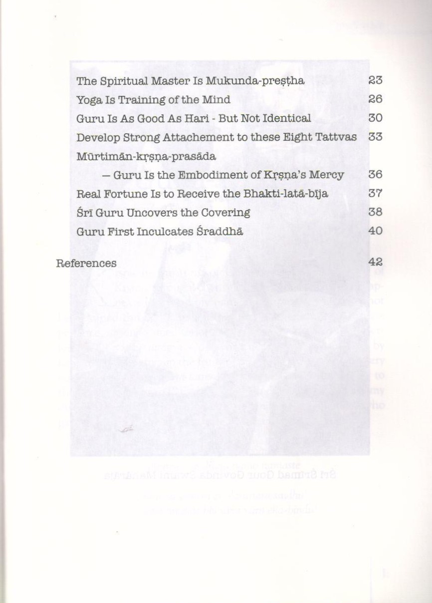 Solid Gold Guru Tattva — Contents page 2