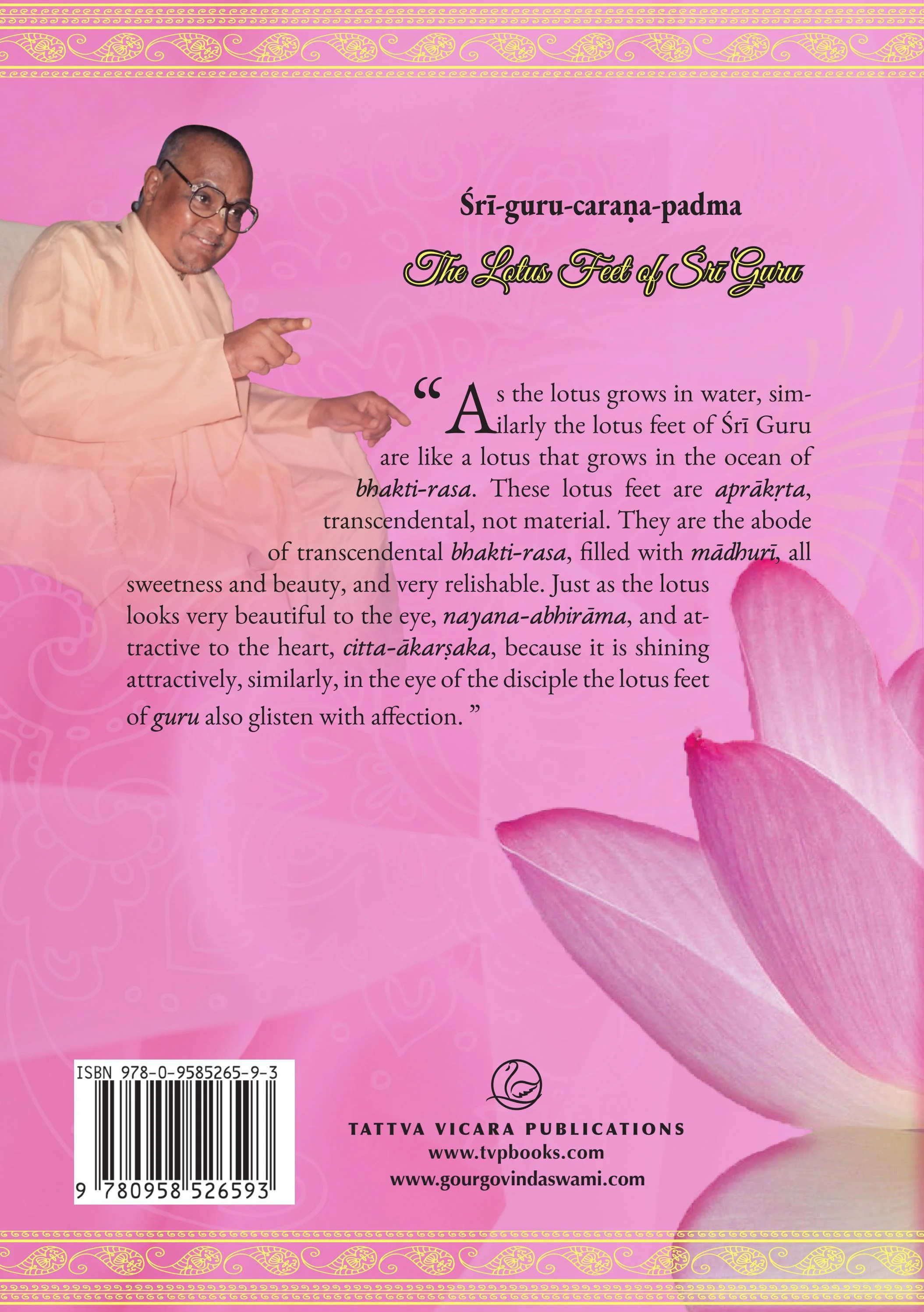 Sri Guru Charan Padma — Back Cover