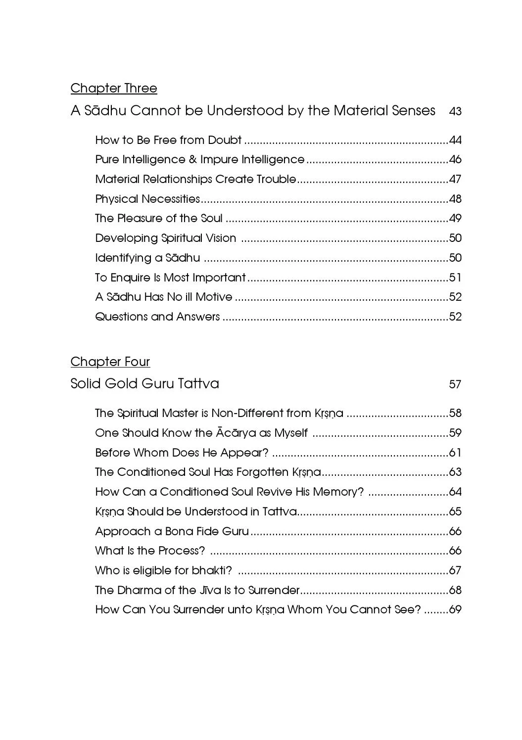 Sri Guru I — Contents page 3