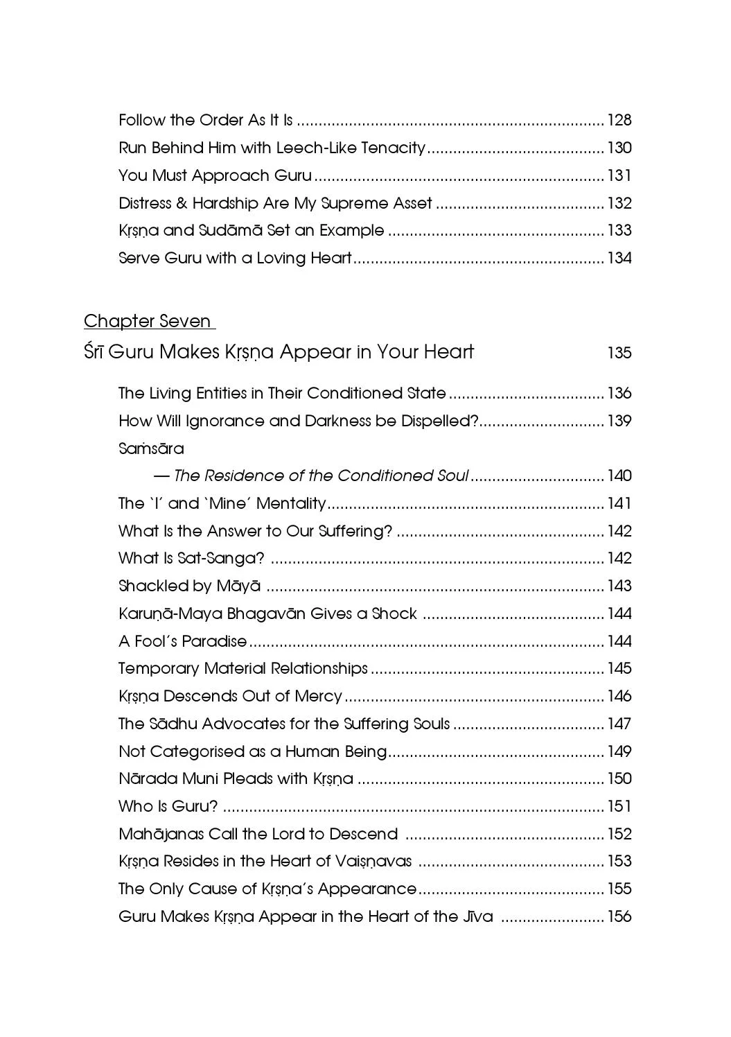 Sri Guru I — Contents page 6