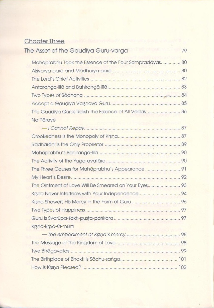 Sri Guru II — Contents page 4