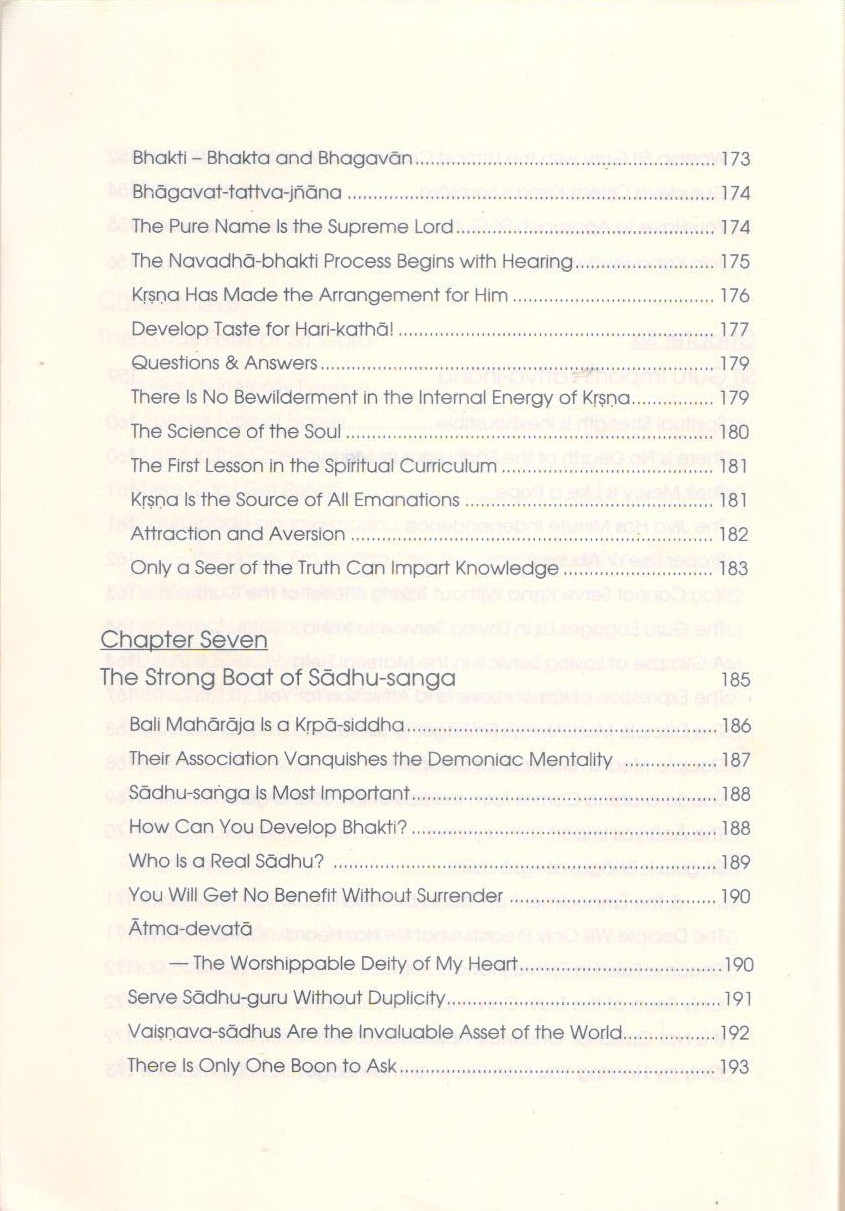 Sri Guru II — Contents page 8