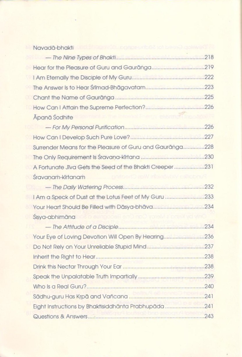 Sri Guru II — Contents page 10