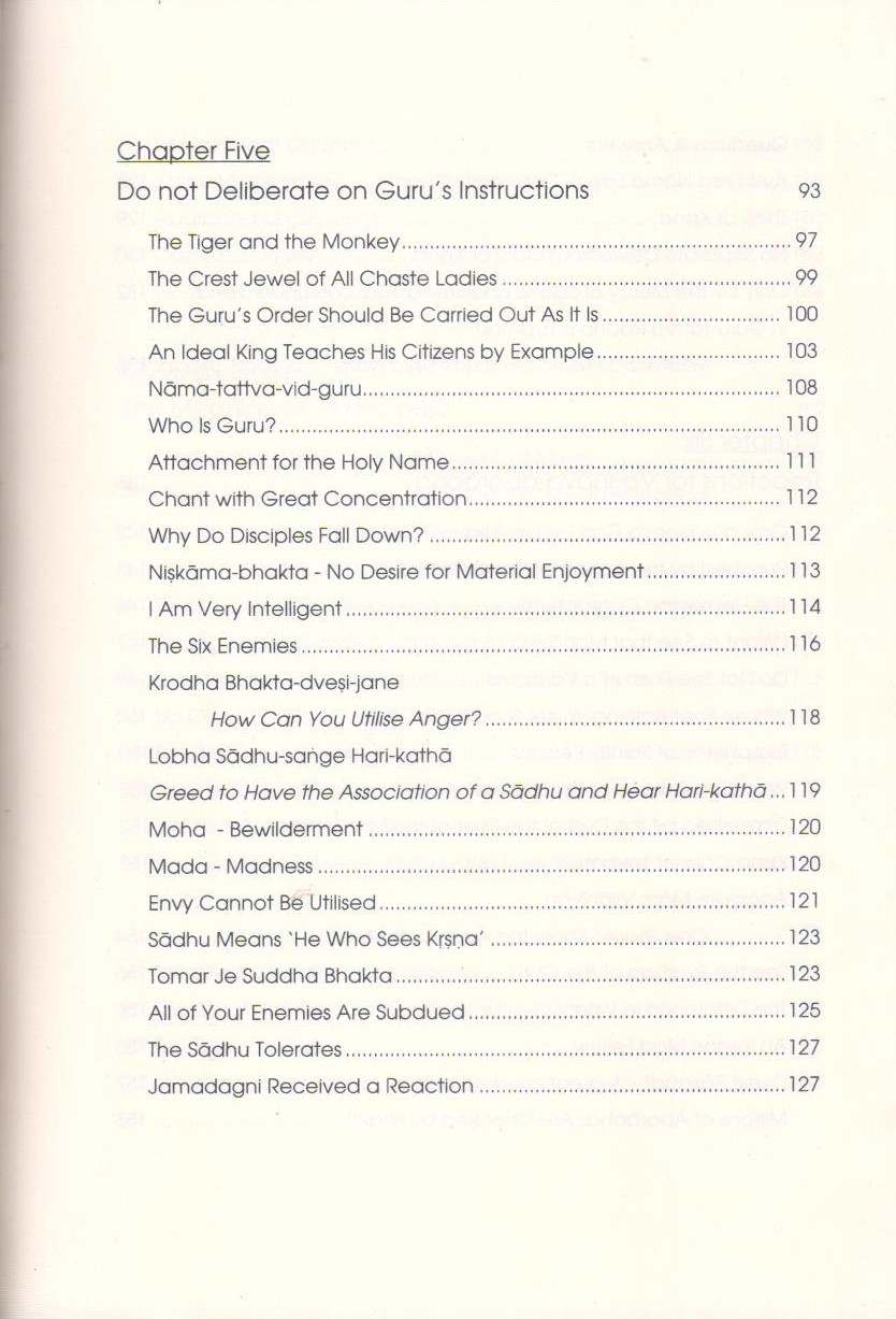 Sri Guru III — Contents page 5