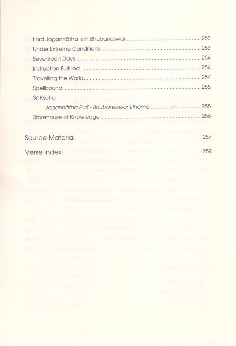 Sri Guru III — Contents page 10