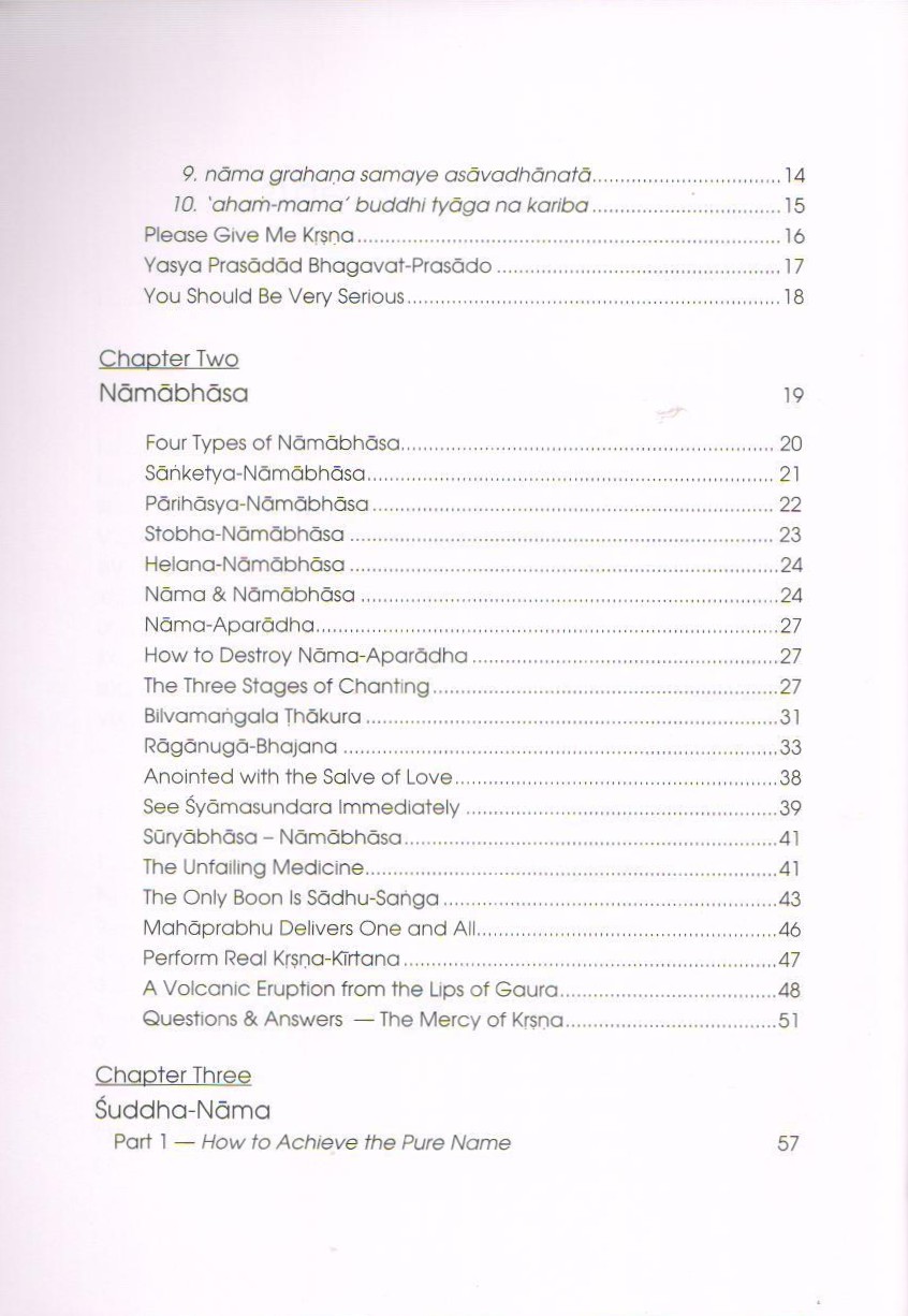 Suddha Naam Bhajan (New Cover) — Contents page 2