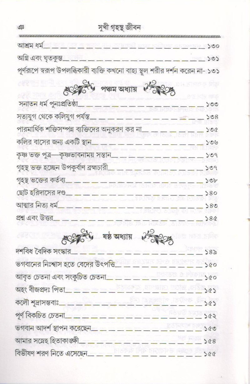 Sukhi Grihastha Jivan — Contents page 6