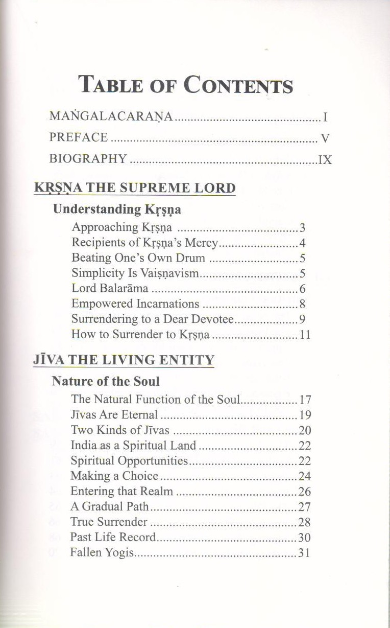 Tattva Darshan — Contents page 1