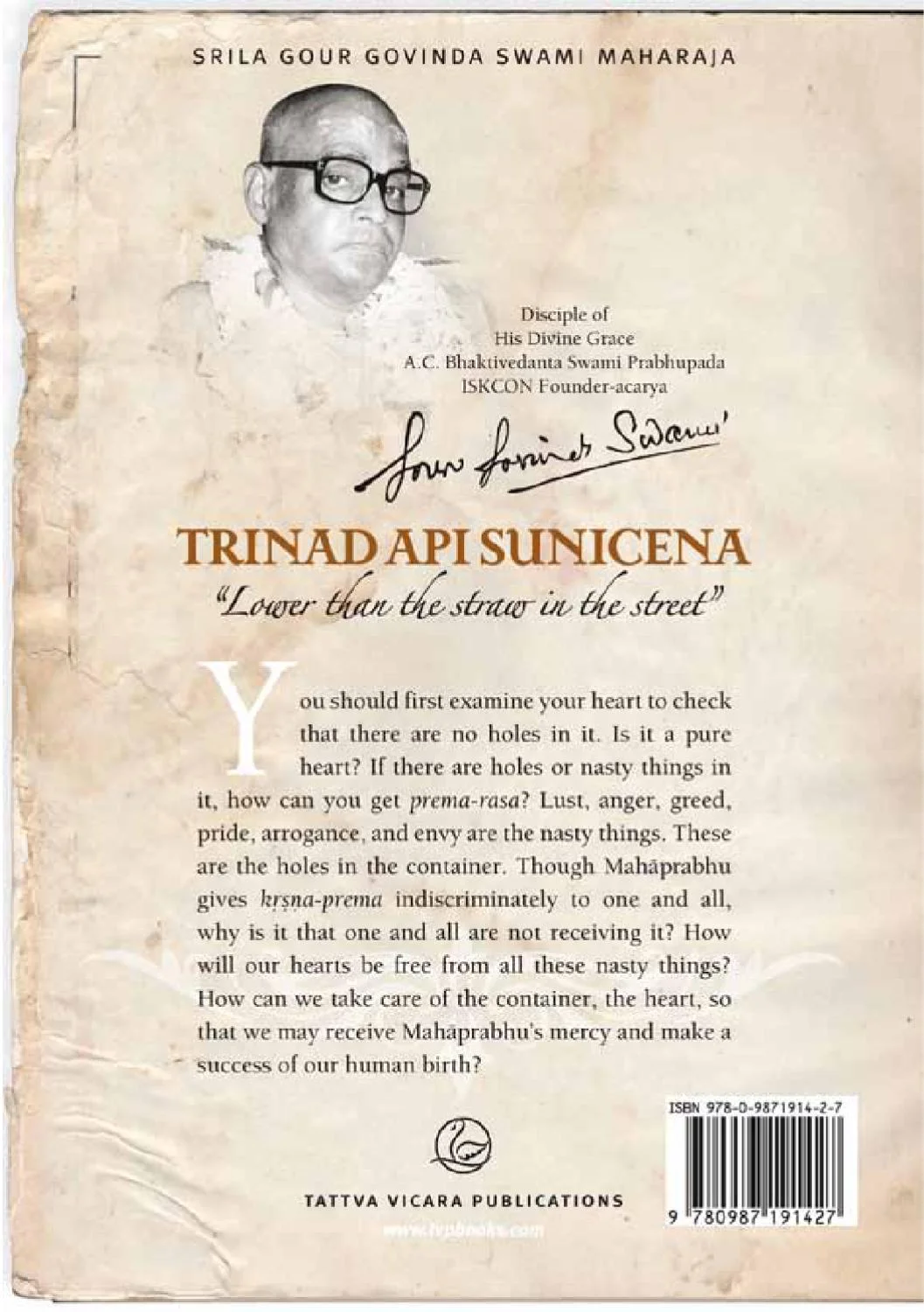 Trinad Api Sunicena (Soft Bound) — Back Cover