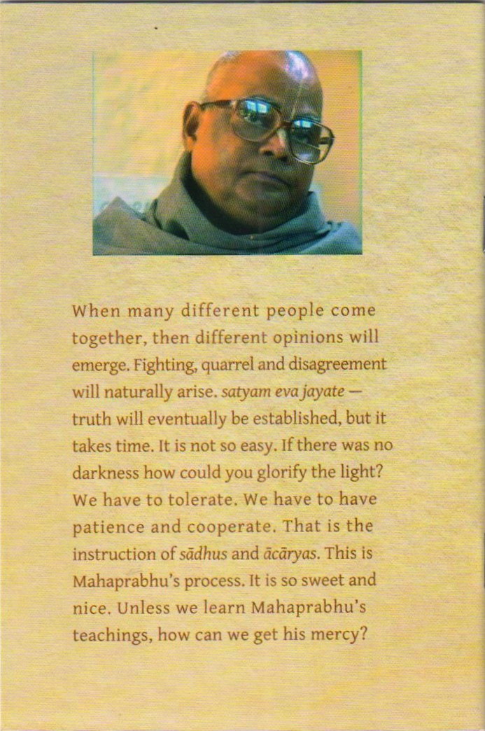 Vaisanav Institution — Back Cover