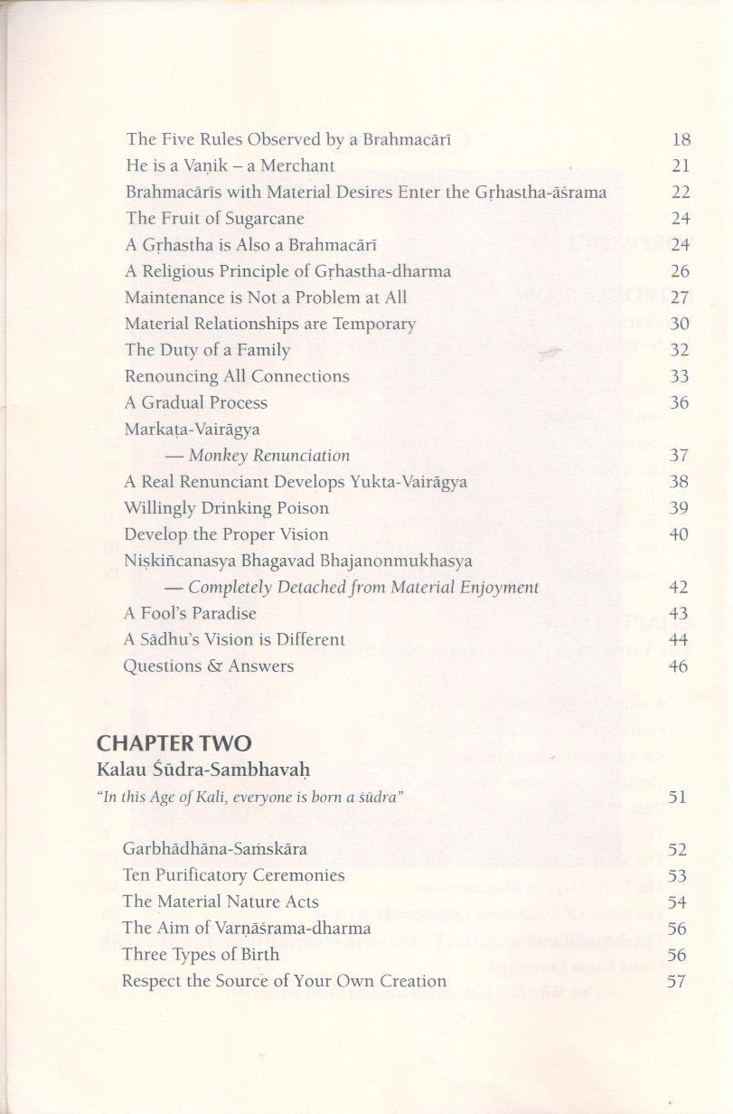 Vedic Dharma I (Grhastha Ashram) (soft) — Contents page 2