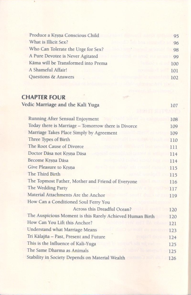 Vedic Dharma I (Grhastha Ashram) (soft) — Contents page 4