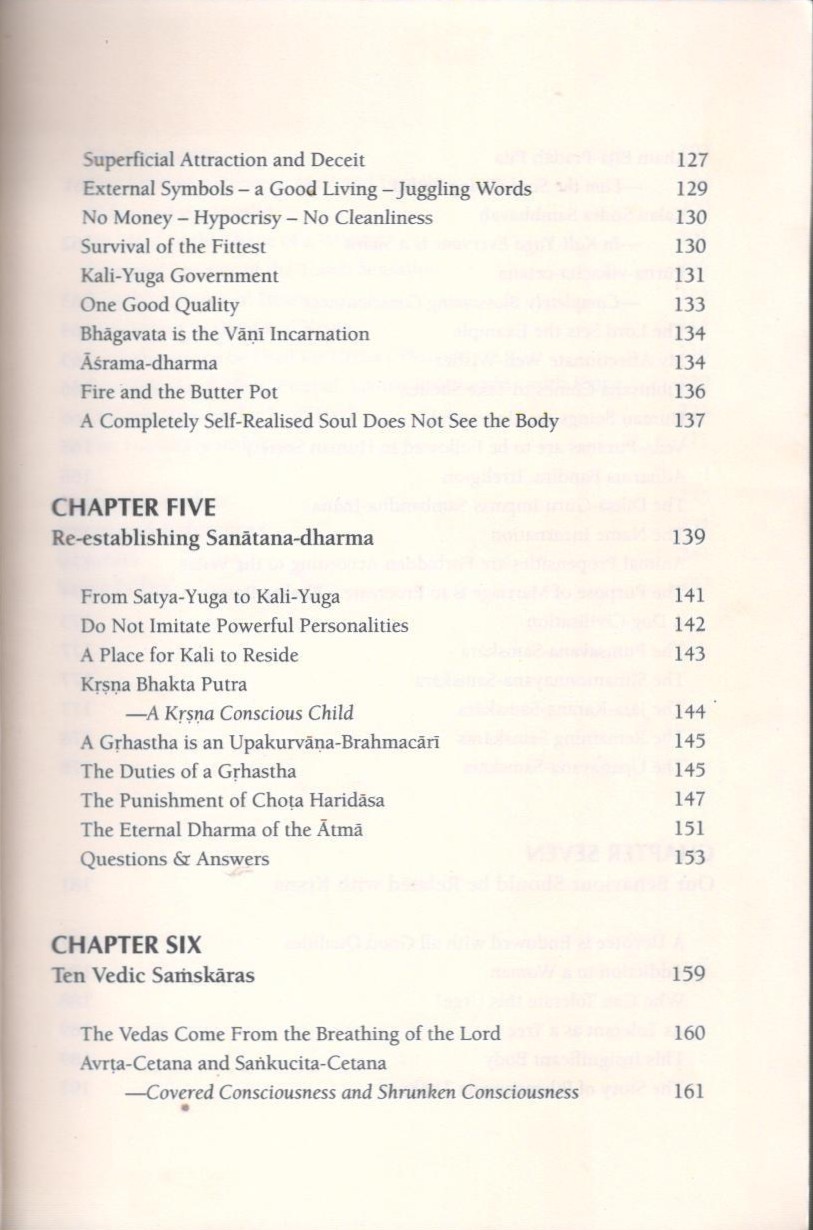 Vedic Dharma I (Grhastha Ashram) (soft) — Contents page 5