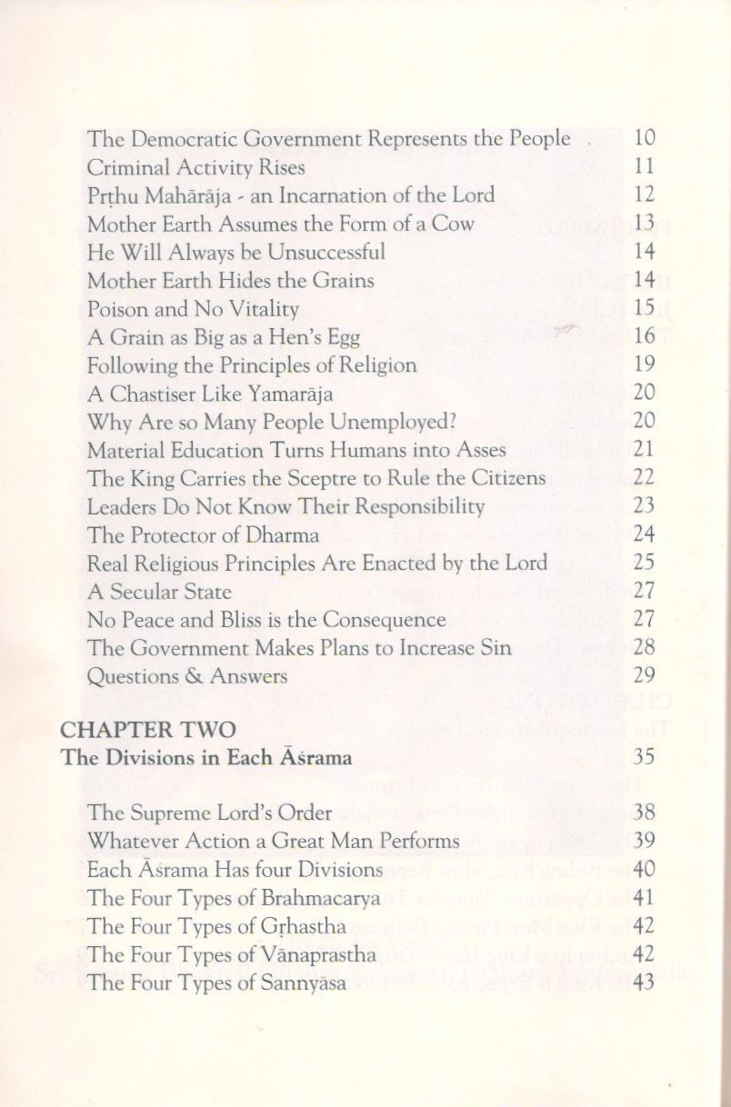 Vedic Dharma II (Varnashrama System) — Contents page 2