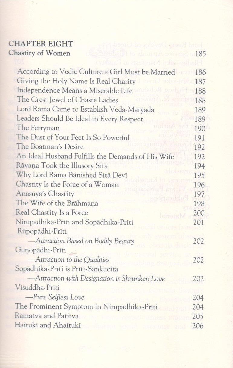 Vedic Dharma II (Varnashrama System) — Contents page 7