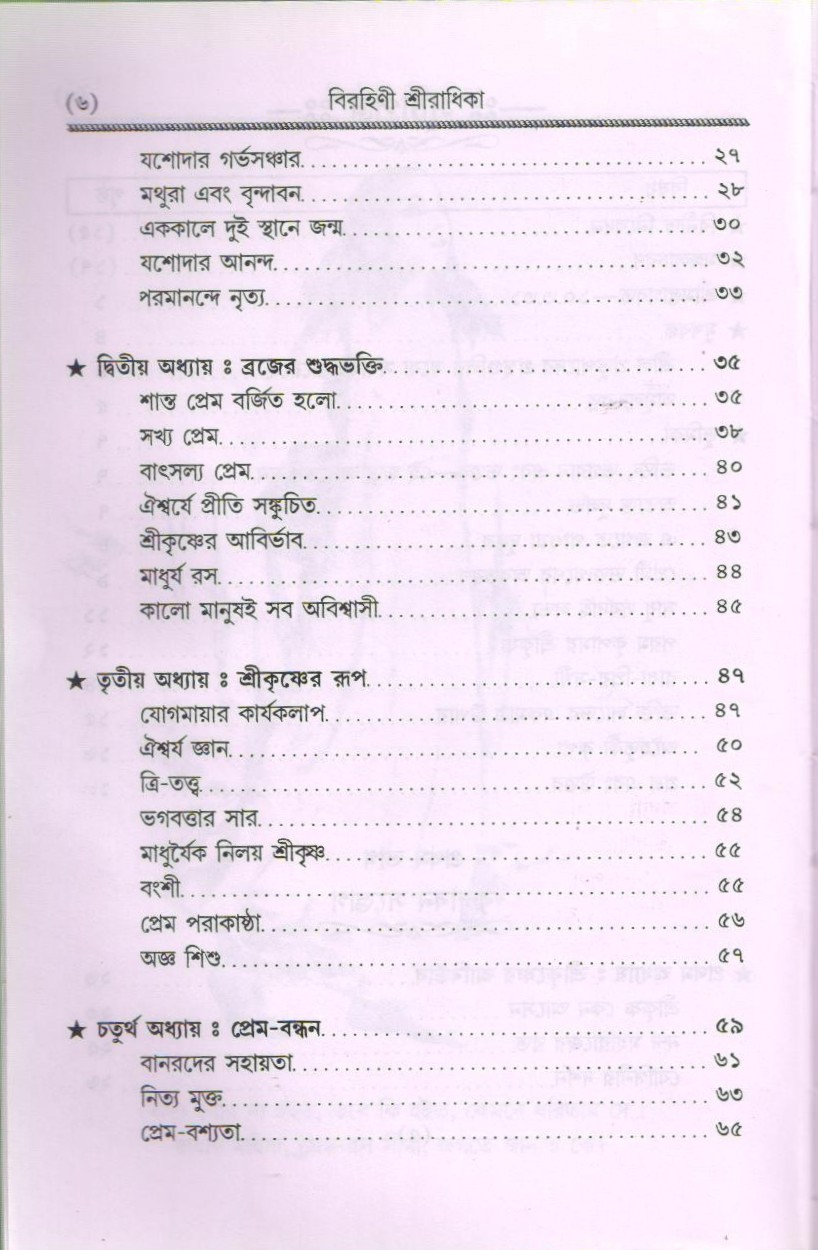 Virahini Sri Radhika — Contents page 2